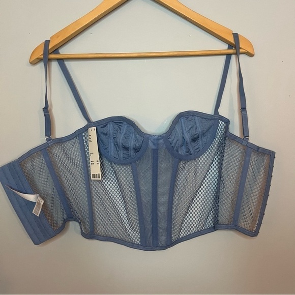 Urban Outfitters Out From Under Modern Love Overdrive Fishnet Corset Sz S NWT - Picture 16 of 16